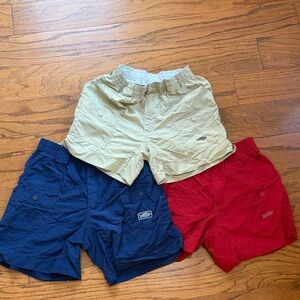 AFTCO Men's Cargo Shorts - Beige, Navy, and Red 3